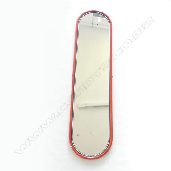 RETRO STYLE RED METAL MIRROR 1230x310mm
