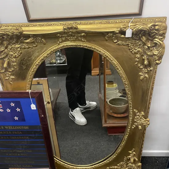 LG GOLD GILDED FRAMED WALL MIRROR 800 X 1150MM