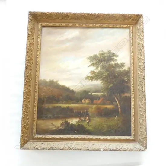 W. P. LARA 19thC LANDSCAPE OIL GILT FRAME 750x625mm AF...