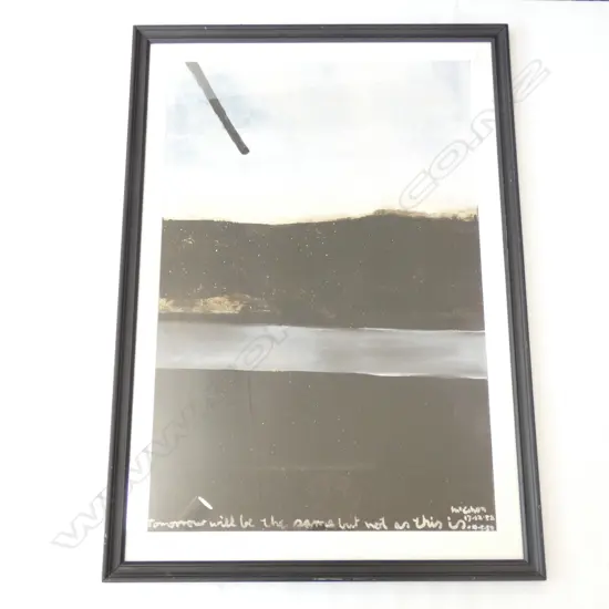 COLIN MCCAHON 'TOMORROW WILL BE THE SAME BUT NOT AS THIS' FRAMED PRINT. PRINT SIZE W. 575 X H. 870MM