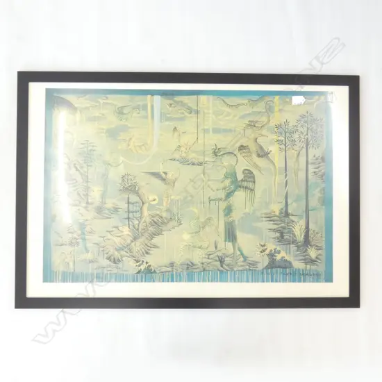 BILL HAMMOND 'JINGLE JANGLE MORNING' FRAMED POSTER PRINT. PRINT SIZE 535 X 800MM