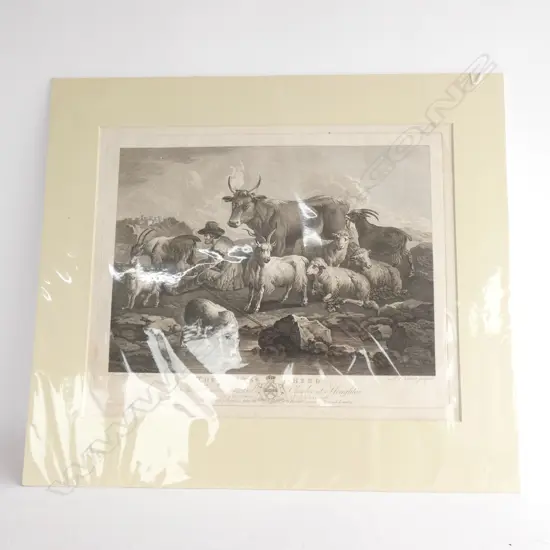 GEORGIAN ENGRAVING 'THE GOATS HERD'