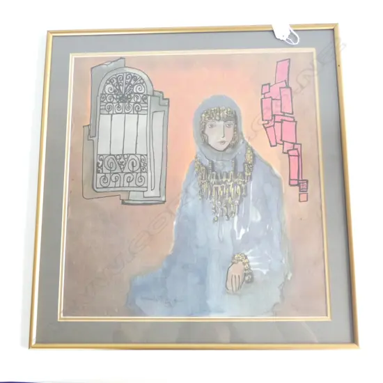 'CAPTIVE' BY DANIELLE SPERBER - OIL ON CLOTH  400 X 420MM