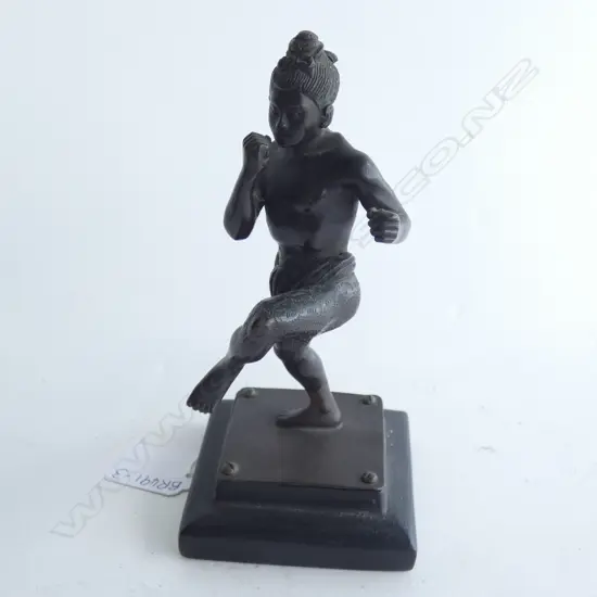 19TH CENTURY BRONZE THAI BOXER H. 170MM