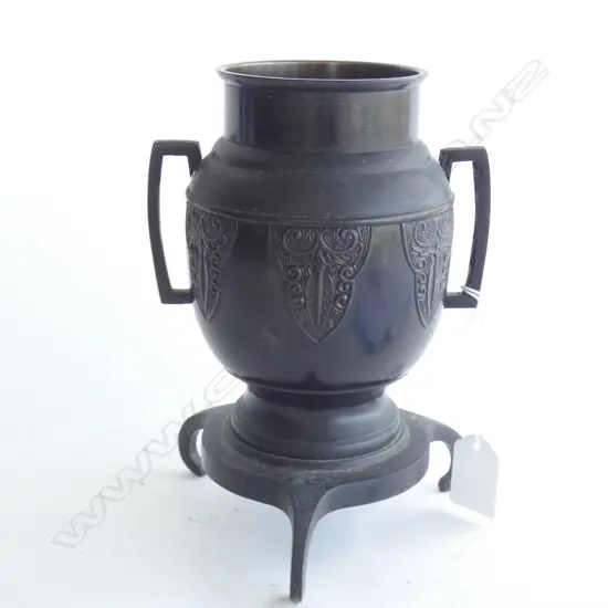 ORIENTAL ARCHAIC STYLE METAL VASE H.190mm