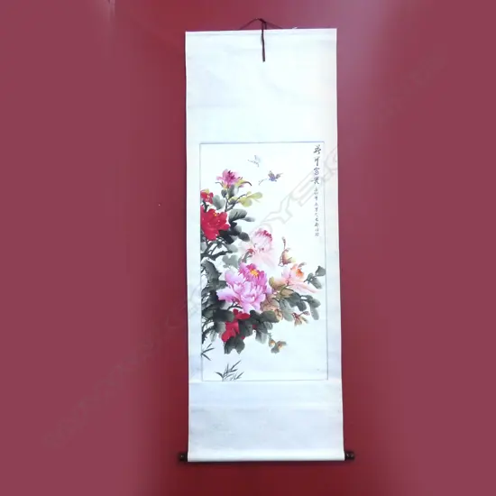 ORIENTAL FLORAL SCROLL 