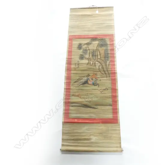 ORIENTAL SCROLL; HUNTING SCENE