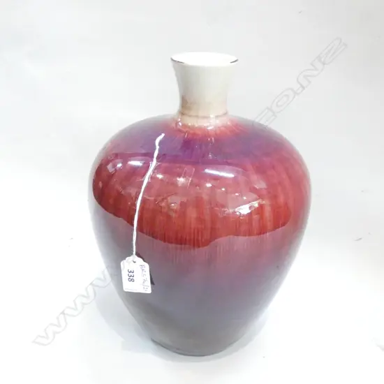 CHINESE SANG DE BOEUF OVOID VASE H.290mm