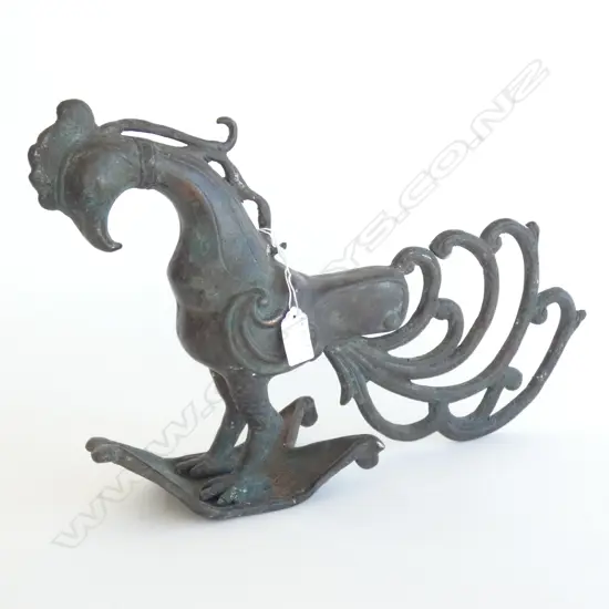 ORIENTAL BRONZE DECORATIVE ROOSTER L.460mm