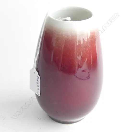 CHINESE OX BLOOD RED VASE - XI STYLE H. 165MM