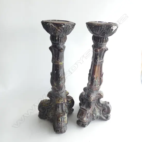 PR PAINTED PLASTER CANDLE HOLDERS H.490mm