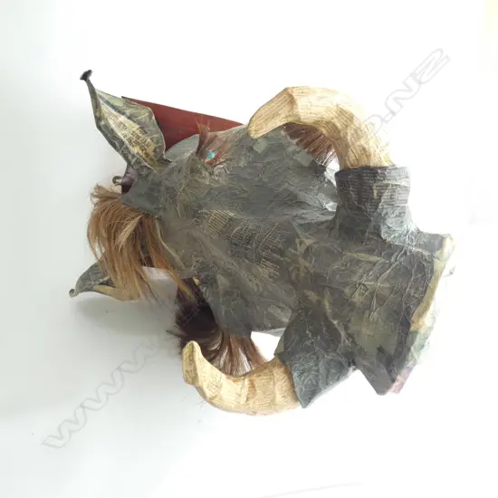DAVID FARRIER (C1996) PAPIER MACHE WARTHOG HEAD L 715MM