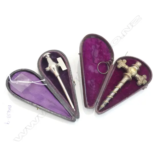 2 CHAMPAGNE CORKSCREW TAPS - IN ORIGINAL BOXES