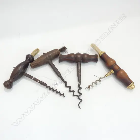 4 OLD WINE CORKSCREWS