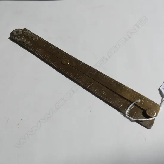 LATE VICTORIAN "J.RABONE & SONS" BRASS 24" FOLDING RULE