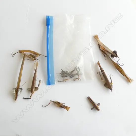 OLD FISHING LURES AND HOOKS