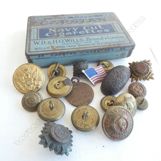 COLLECTION ASST. WWII BUTTONS ETC