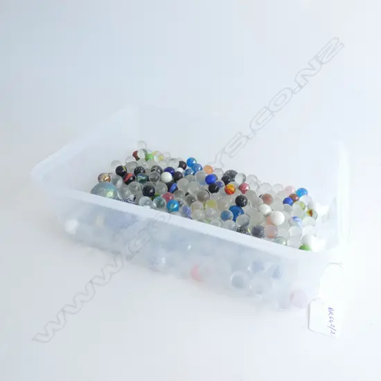 TRAY OF ASST. GLASS MARBLES 