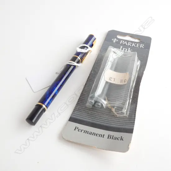 WATERMAN CARTRIDGE FILL PEN GOLD PLATE NIB L.130mm + REFILLS