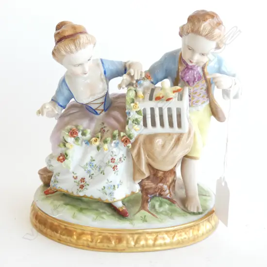 20thC GERMAN UNTER WEISS BACH PORCELAIN FIGURE GROUP