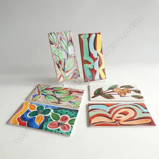 SET 6 WARREN TIPPET COLOURED TILES 4 W REPAIR