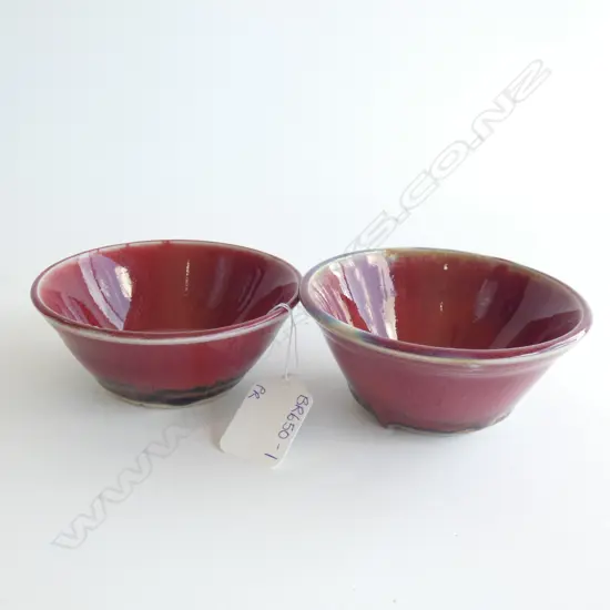 PR MING DYNASTY STYLE SMALL RED POTTERY BOWLS DIA  100MM