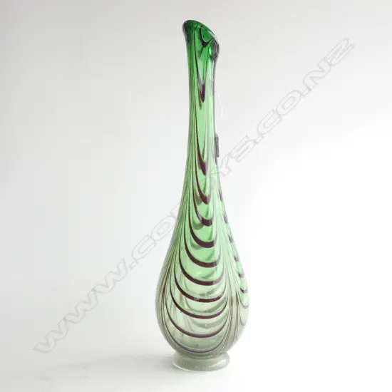 (19930) TALL ART GLASS VASE h.500mm.