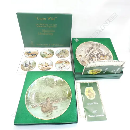 3 BOXED KAISER PORCELAIN COLLECTABLE PLATES & 6 COASTERS 