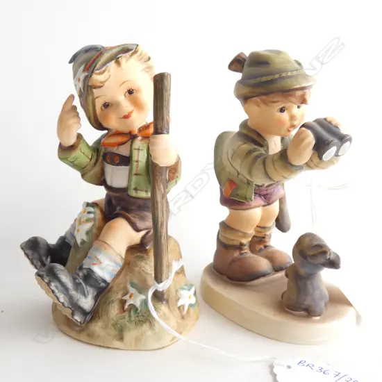 2 HUMMEL FIGURINES; #315 'MOUNTAINEER' & #307 'GOOD HUNTING' H.125mm