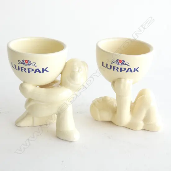PR VINTAGE LURPAK DOUGLAS EGG CUPS  (BOTH IN DIFFERENT POSITIONS) 