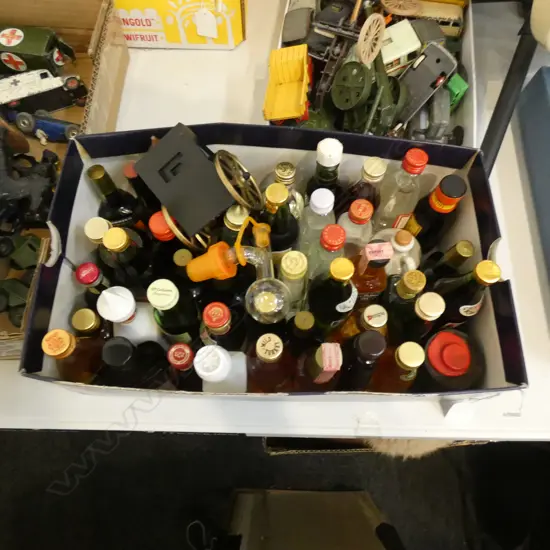 BOX LOT MINIATURE BOTTLES