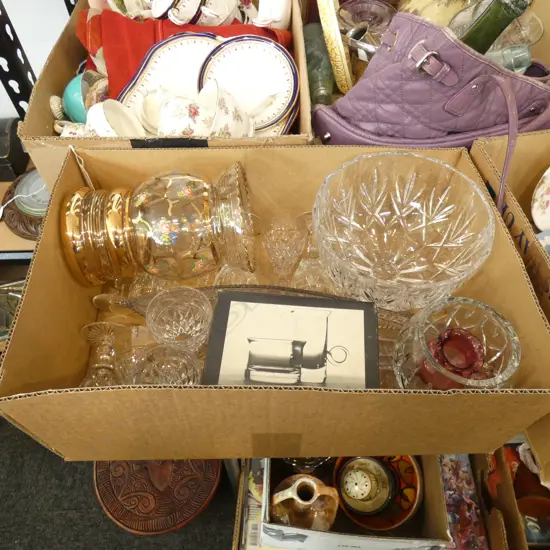 BOX LOT ASST. CRYSTAL ETC