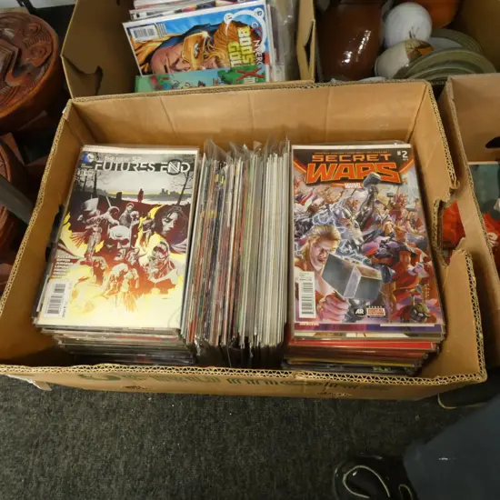 BOX LOT ASST. COMICS; MARVEL, DC ETC