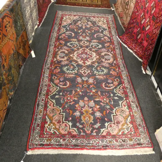 LARGE HAND WOVEN WOOL PILE RUG 2950x1230mm