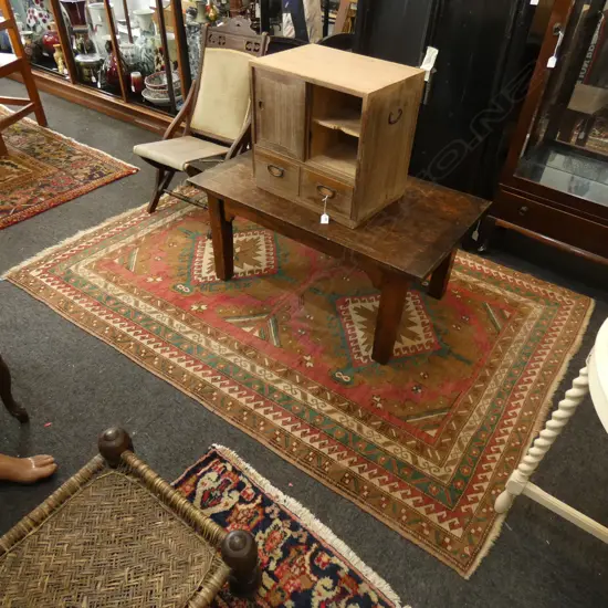 TURKISH HAND KNOTTED ALL WOOL RUG 1420x2100mm