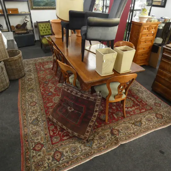 LARGE HAND WOVEN PALE WOOL PILE CARPET...