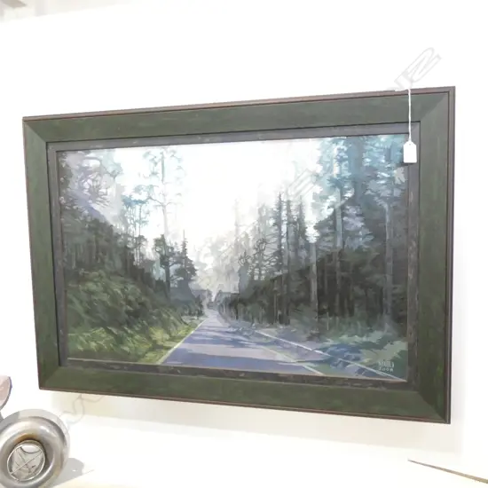 OIL ON CANVAS 'WEST COAST TUNNEL' BY CALLUM ARNOLD  435 X 695MM