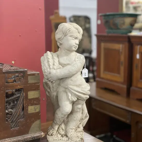 CONTINENTAL CHERUB CONCRETE GARDEN STATUE