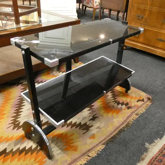 ART DECO FOLDING TEA TROLLEY L 770 MM