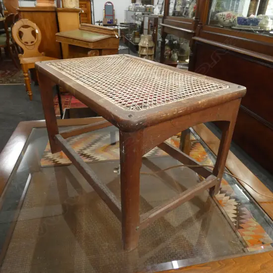 WOVEN CANE TABLE L.650mm