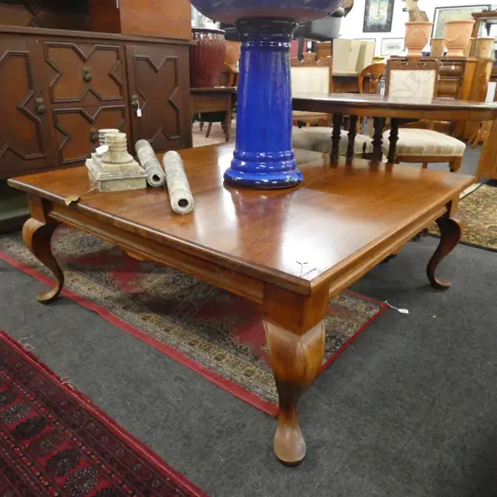 SQUARE QUEEN ANNE STYLE COFFEE TABLE 