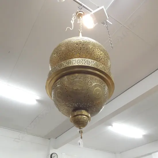 LARGE MIDDLE EASTERN BRASS LAMP H.1000mm