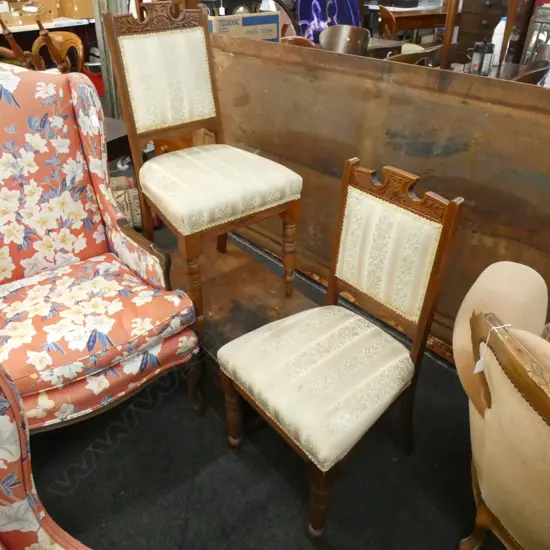 PR EDWARDIAN CHAIRS UPHOLSTERED