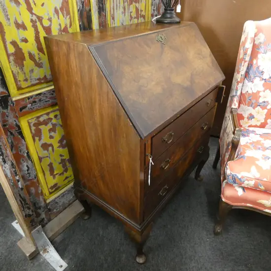 QUEEN ANNE STYLE FALL FRONT BUREAU DESK