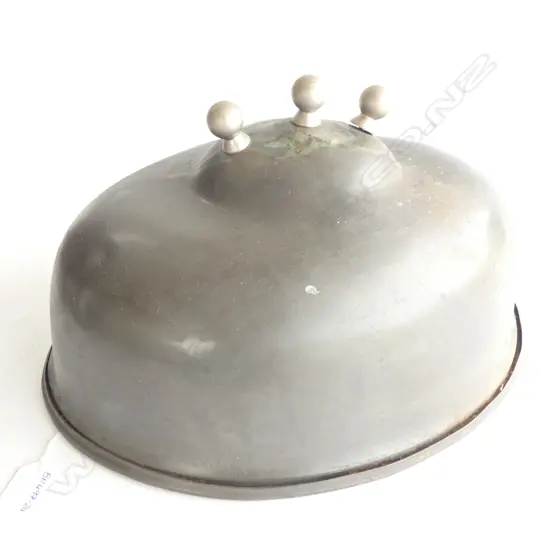 LG OVAL PEWTER MEAT DOME 415 X 320MM
