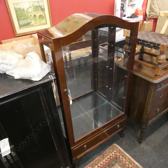QUEEN ANNE STYLE CHINA DISPLAY CABINET W.715mm H.1420mm
