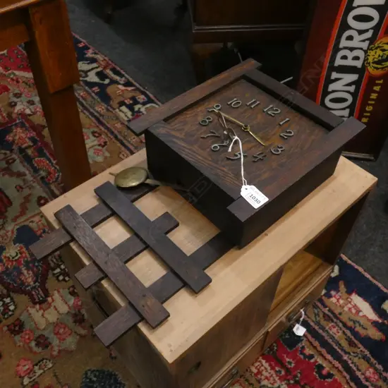 VINTAGE OAK WALL CLOCK H.460mm