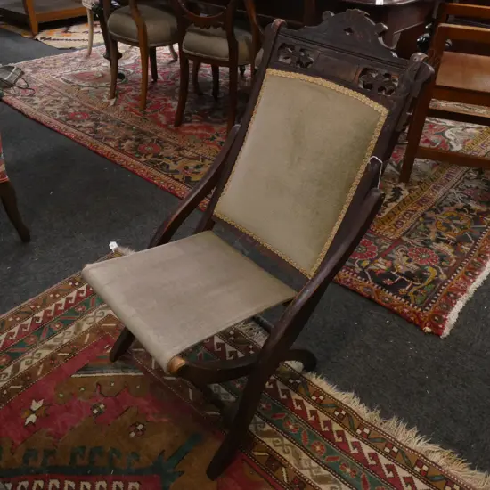 EDWARDIAN FOLDING CHAIR 