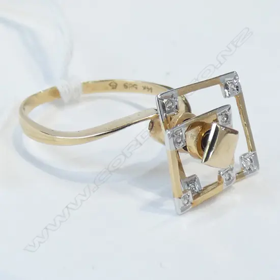 1970'S NORMAN TEUFEL 14K GOLD RING 