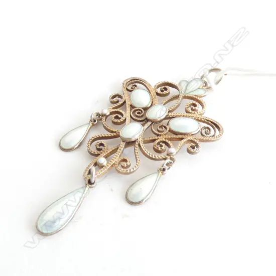 GILDED ENAMEL PENDANT